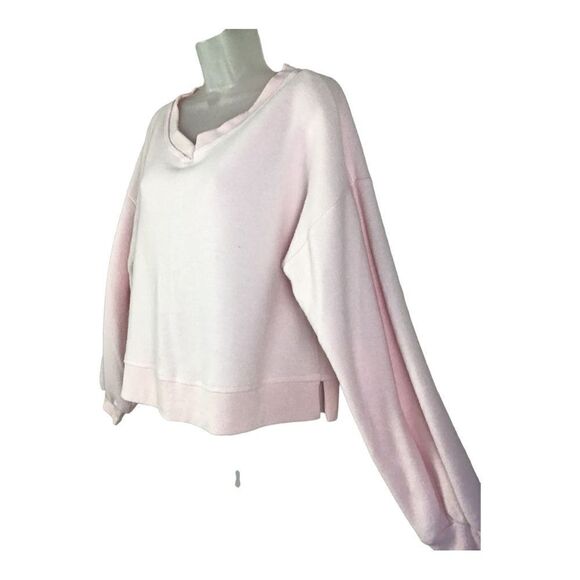 Wildfox Cobalt V-Neck Balloon Sleeve Sweatshirt in Soft Lilac Size Large - Picture 7 of 14